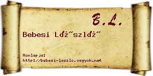 Bebesi László névjegykártya